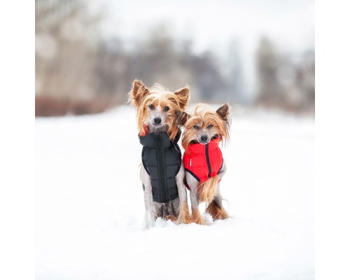 Курточка для тварин Airy Vest двостороння XS 30 червоно-чорна (1589)