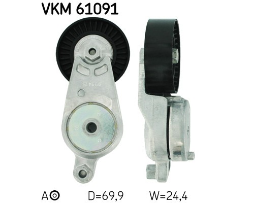 Ролик натягувача ременя SKF VKM 61091