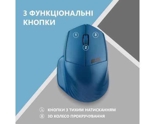 Мишка 2E MF280 Silent Wireless/Bluetooth Blue (2E-MF280WBL)