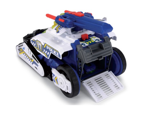 Ігровий набір Dickie Toys Гібрид-рятівник Поліцейський бот зі звуковими та світловими ефектами 27 см (3794001) Ігровий набір Dickie Toys Гібрид-рятівник Поліцейський бот зі звуковими та світловими ефектами 27 см (3794001)