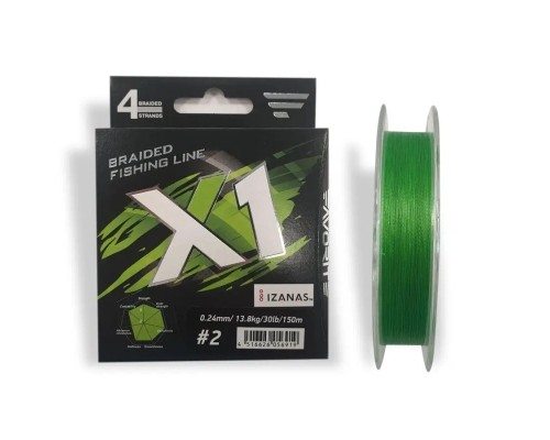 Шнур Favorite_ТОВ X1 PE 4x 150m 2.0/0.240mm 30lb/13.8kg Light Green (1693.11.33)