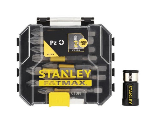 Набір біт Stanley FatMax, Pozidriv, Pz1, Pz2, Pz3, L = 50 мм, 10 шт, кейс (STA88565)