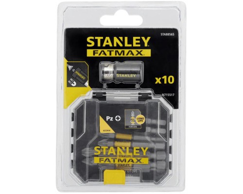 Набір біт Stanley FatMax, Pozidriv, Pz1, Pz2, Pz3, L = 50 мм, 10 шт, кейс (STA88565)
