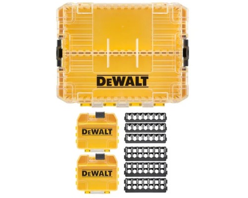 Ящик для інструментів DeWALT для біт системи TSTAK Tough Case М із футляром-2 шт, касетами для біт 6 шт. (DT70803)