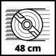 Газонокосарка Einhell GE-CM 36/48 Li M - Solo, 36В, PXC, 48 см, мульчування (без АКБ і ЗП) (3413054)