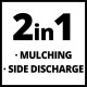 Газонокосарка Einhell GE-CM 36/48 Li M - Solo, 36В, PXC, 48 см, мульчування (без АКБ і ЗП) (3413054)