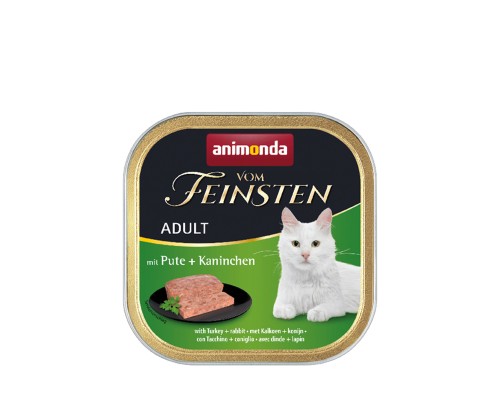 Паштет для котів Animonda Vom Feinsten Adult with Turkey + Rabbit 100 г (4017721832052)