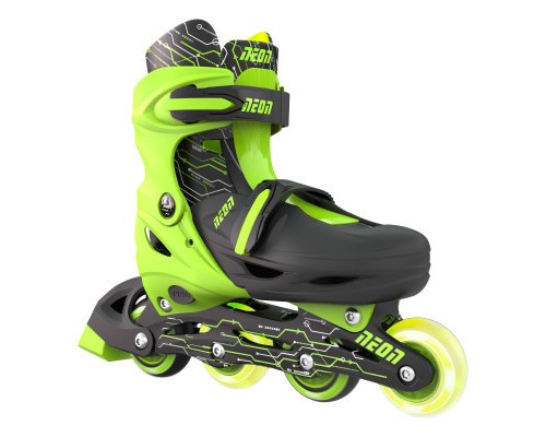 Роликові ковзани Neon Inline Green розмір 34-37 (NT08G4)