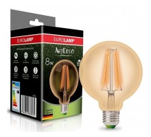 Лампочка Eurolamp G95 8W E27 4000K (LED-G95-08274(Amber))