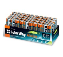 Батарейка ColorWay AA LR6 Alkaline Power (лужні) * 40 colour box (CW-BALR06-40CB) 