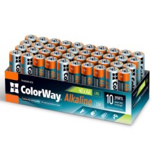Батарейка ColorWay AA LR6 Alkaline Power (лужні) * 40 colour box (CW-BALR06-40CB)