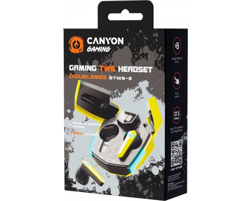 Навушники Canyon GTWS-2 Gaming Yellow (CND-GTWS2Y)