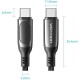 Дата кабель USB-C to USB-C 1.2m USB3.1 100W Display Zinc Alloy Vention (TAYBAV)