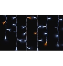 Гірлянда Delux ICICLE 100LED 2x0.7 м Жовтий flash Білий/Білий IP44 (90015181)