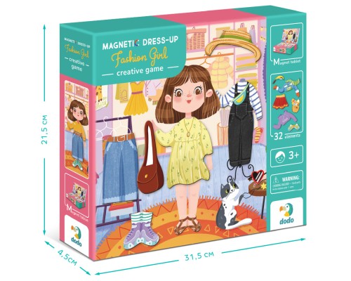 Навчальний набір DoDo Магнітна гра Одягалка Модниця (200243)
