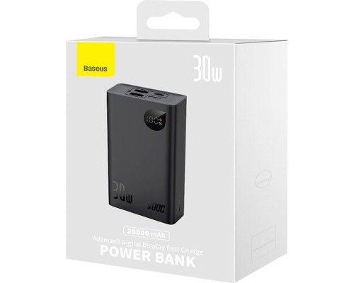 Батарея універсальна Baseus Adaman 2 20000mAh 30W, PD, QC/3.0, USB+TypC cable USBtoTypeC (PPAD050001 / 1283126558658) 