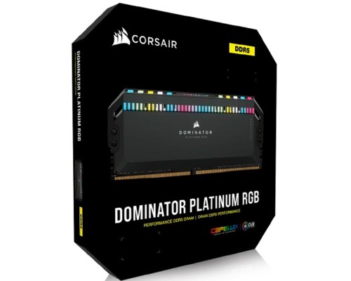 Модуль пам'яті для комп'ютера DDR5 32GB (2x16GB) 6000 MHz Dominator Platinum RGB Black Corsair (CMT32GX5M2X6000C36)