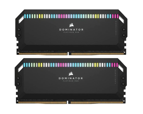 Модуль пам'яті для комп'ютера DDR5 32GB (2x16GB) 6000 MHz Dominator Platinum RGB Black Corsair (CMT32GX5M2X6000C36)
