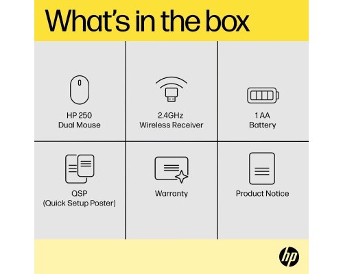 Мишка HP 250 Dual Wireless/Bluetooth Black (6V2J7AA)