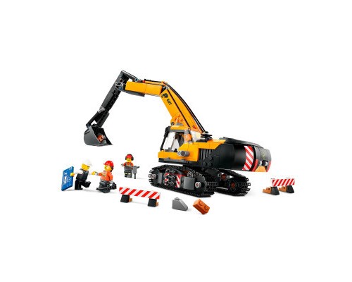 Конструктор LEGO City Жовтий будівельний екскаватор (60420)