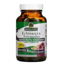 Трави Nature's Answer Ехінацея та астрагал, Echinacea & Astragalus, 90 вегетаріанських ка (NTA16047)