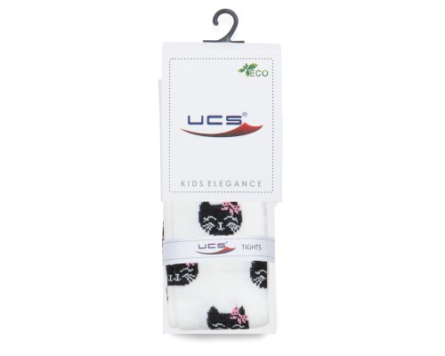 Колготки дитячі UCS Socks з котиками (M0C0301-2117-1G-white)