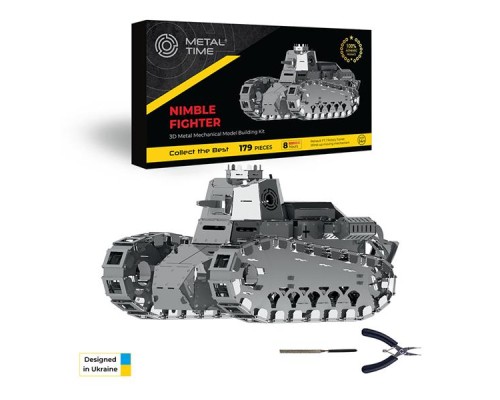 Конструктор Metal Time Колекцiйна модель Nimble Fighter Танк Renault FT-17 механічний (MT010)
