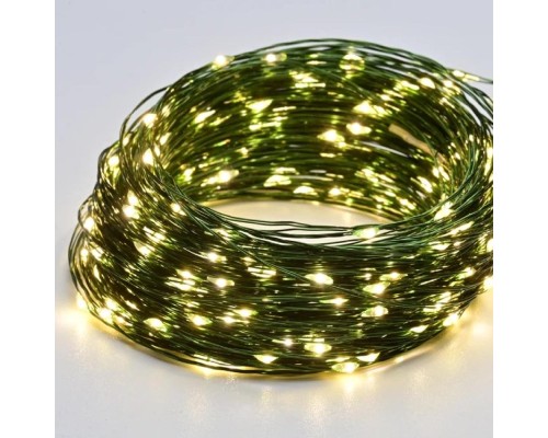 Гірлянда ColorWay Роса LED 100 10 м 8 функцій теплий колір USB (CW-G-100L10NU)