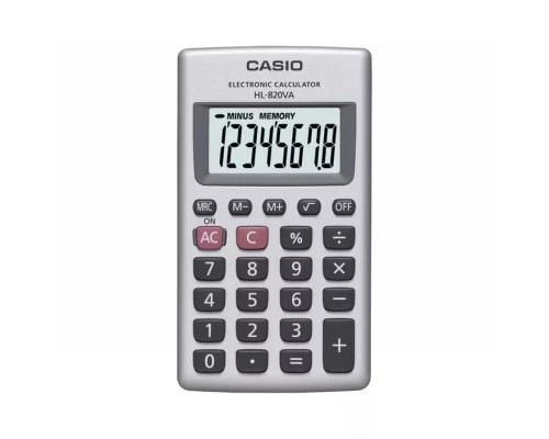 Калькулятор Casio HL-820VA-W-EP, сріблястий (CALC-CAS-HL-820VA-W)