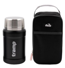 Термос Tramp з широким горлом в чохлі 0.8 л Black (UTRC-132-black)