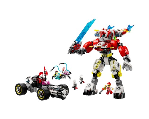 Конструктор LEGO DREAMZzz Робот-тигр Купера та Хот-род авто Зеро (71497)