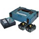 Набір акумулятор + зарядний пристрій Makita LXT BL1860B, 18V, 2x6Ah, DC18RC, Makpac (198116-4)