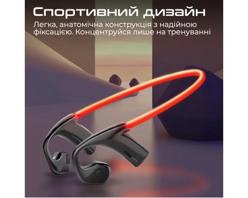 Навушники Promate RippleGlow Black (rippleglow.black)