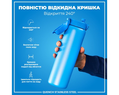 Пляшка для води ION8 OneTouch Stainless Steel 1200 мл Blue (I8SS1000BLU)