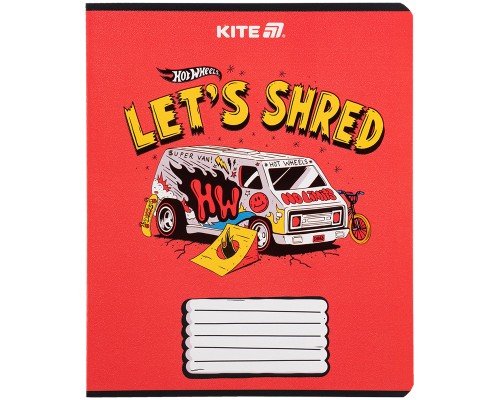 Зошит Kite Hot Wheels, 18 аркушів, клітинка (HW25-236)