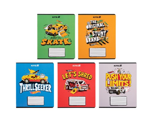 Зошит Kite Hot Wheels, 18 аркушів, клітинка (HW25-236)