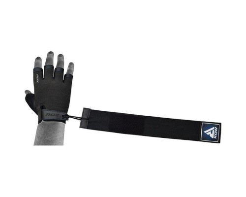 Рукавички для фітнесу RDX T2 Half Blue Plus M (WGA-T2HU-M+)