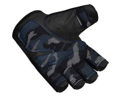 Рукавички для фітнесу RDX T2 Half Blue Plus M (WGA-T2HU-M+)