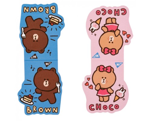 Закладки для книг Yes магнітні Line Friends Brown and Choco, 2шт (708106)