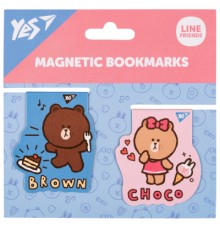 Закладки для книг Yes магнітні Line Friends Brown and Choco, 2шт (708106)