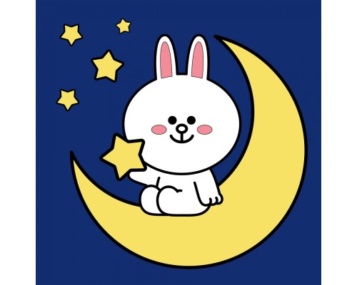 Картина по номерам Santi Лайн Френдс. Коні на місяці 25х25 см LED підсвітка (955014)