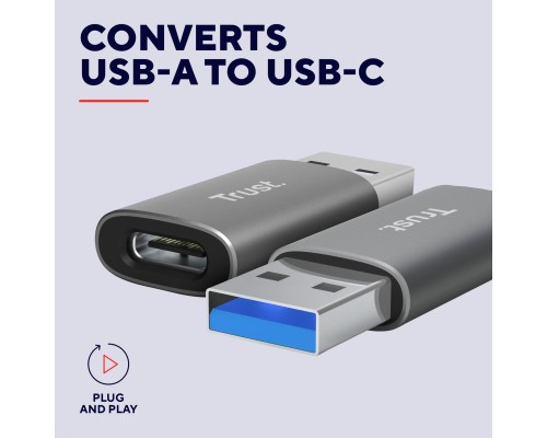 Перехідник USB-C to USB-A 3.2 Adapter 2-Pack Trust (25573_TRUST)