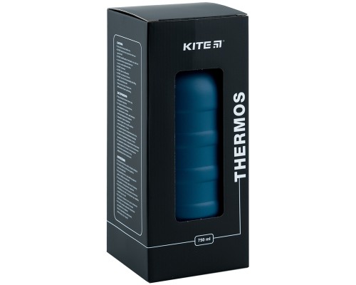 Термос Kite 750 мл синій (K24-1205-1)