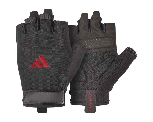 Рукавички для фітнесу Adidas Essential Training Gloves ADGB-15001RD чорний, червоний S (885652025843)