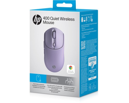 Мишка HP 400 Quiet Wireless/Bluetooth Purple (AZ7B7AA)