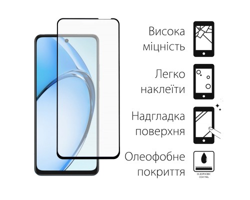 Скло захисне Dengos Full Glue OPPO A20 Black (TGFG-404)