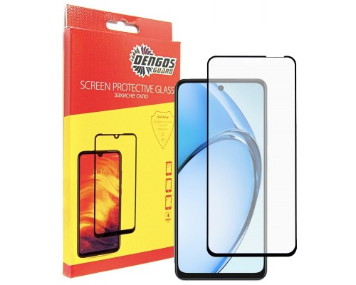 Скло захисне Dengos Full Glue OPPO A20 Black (TGFG-404)