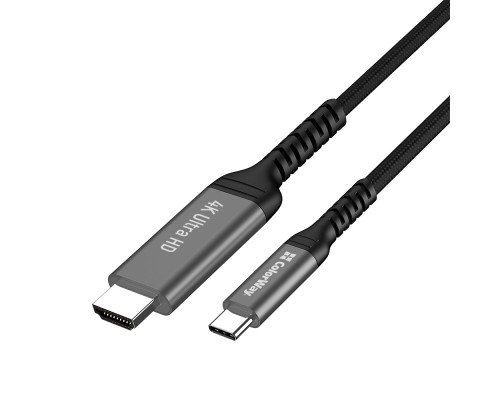 Кабель мультимедійний USB-C to HDMI M 2.0m 4K60Hz black ColorWay (CW-CBCHD077-BK)