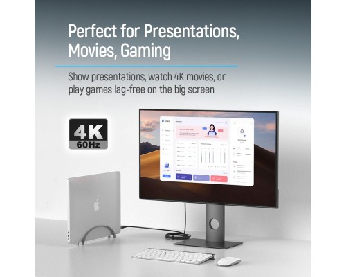 Кабель мультимедійний USB-C to HDMI M 2.0m 4K60Hz black ColorWay (CW-CBCHD077-BK)