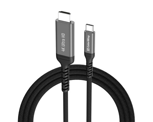 Кабель мультимедійний USB-C to HDMI M 2.0m 4K60Hz black ColorWay (CW-CBCHD077-BK)